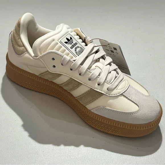 Adidas (Unisex) Samba Shoes in Cream and Brown - Picture 7 of 8